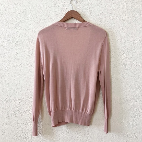 Callahan Deep V Wrap Sweater in Almond M - Picture 4 of 6